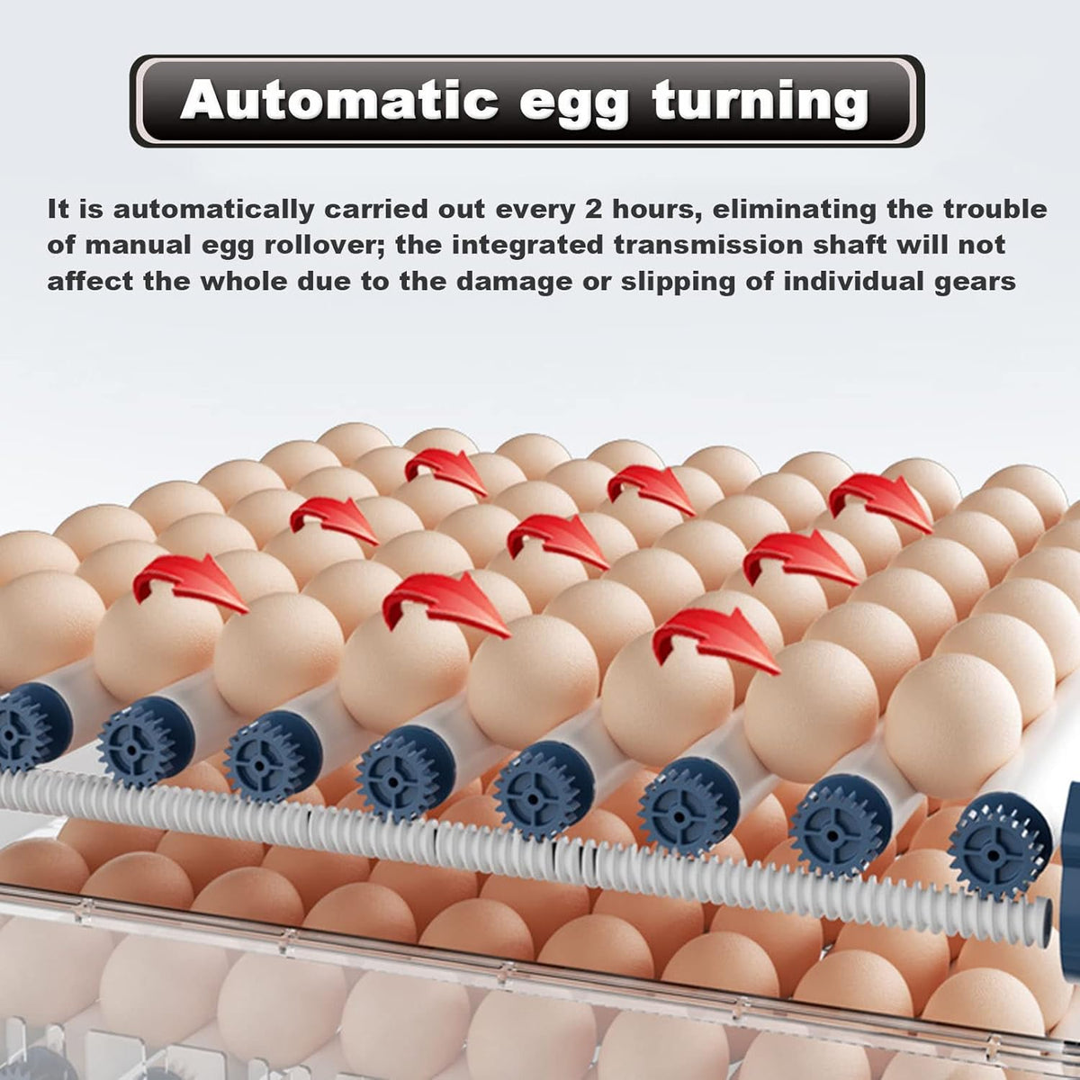 CARLA HOME 128 Egg Incubator with Automatic Turning, LED Display, Humidity & Temperature Control, Auto Water System & Built-in Egg Candler for Chicken, Duck, Quail, Goose