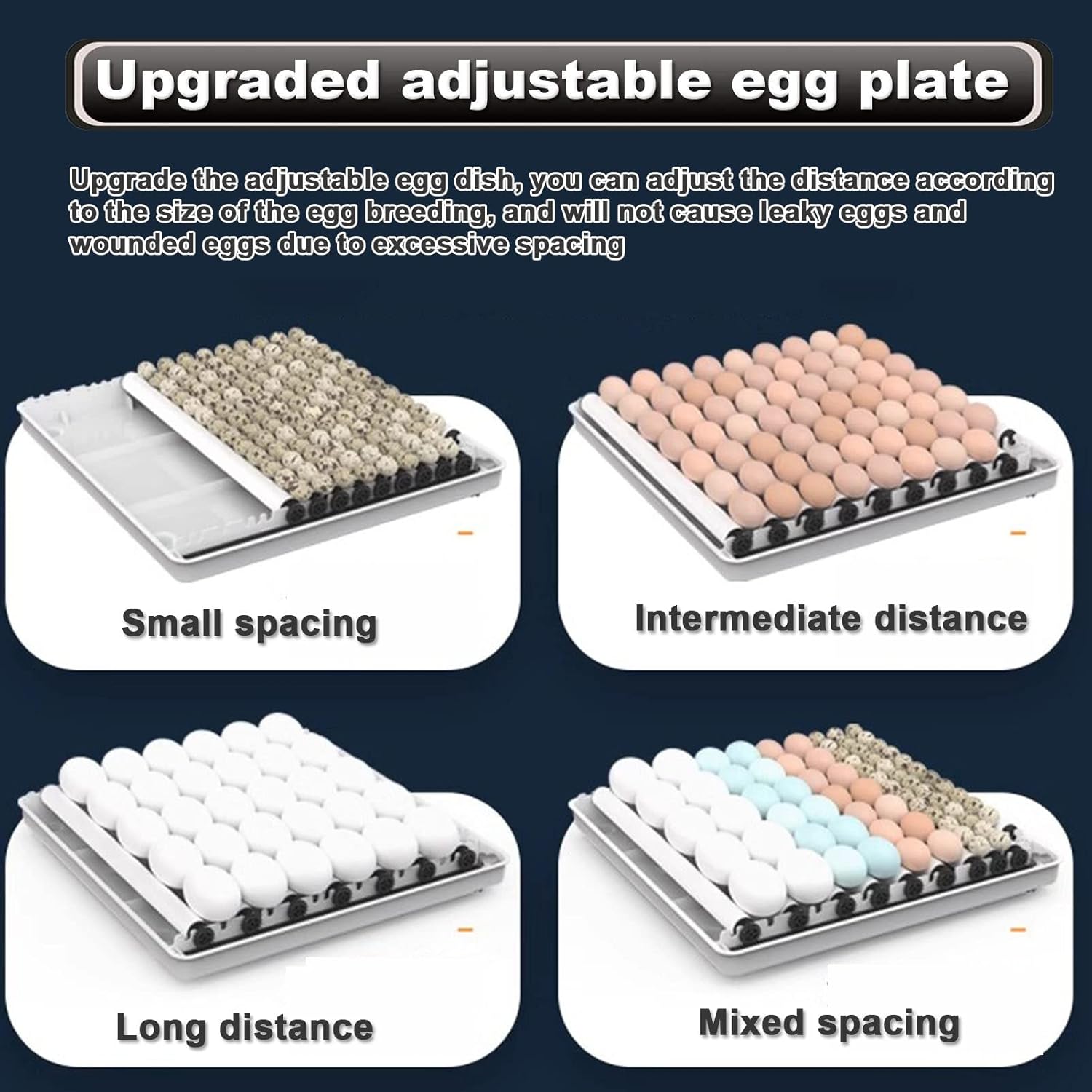 CARLA HOME 128 Egg Incubator with Automatic Turning, LED Display, Humidity & Temperature Control, Auto Water System & Built-in Egg Candler for Chicken, Duck, Quail, Goose