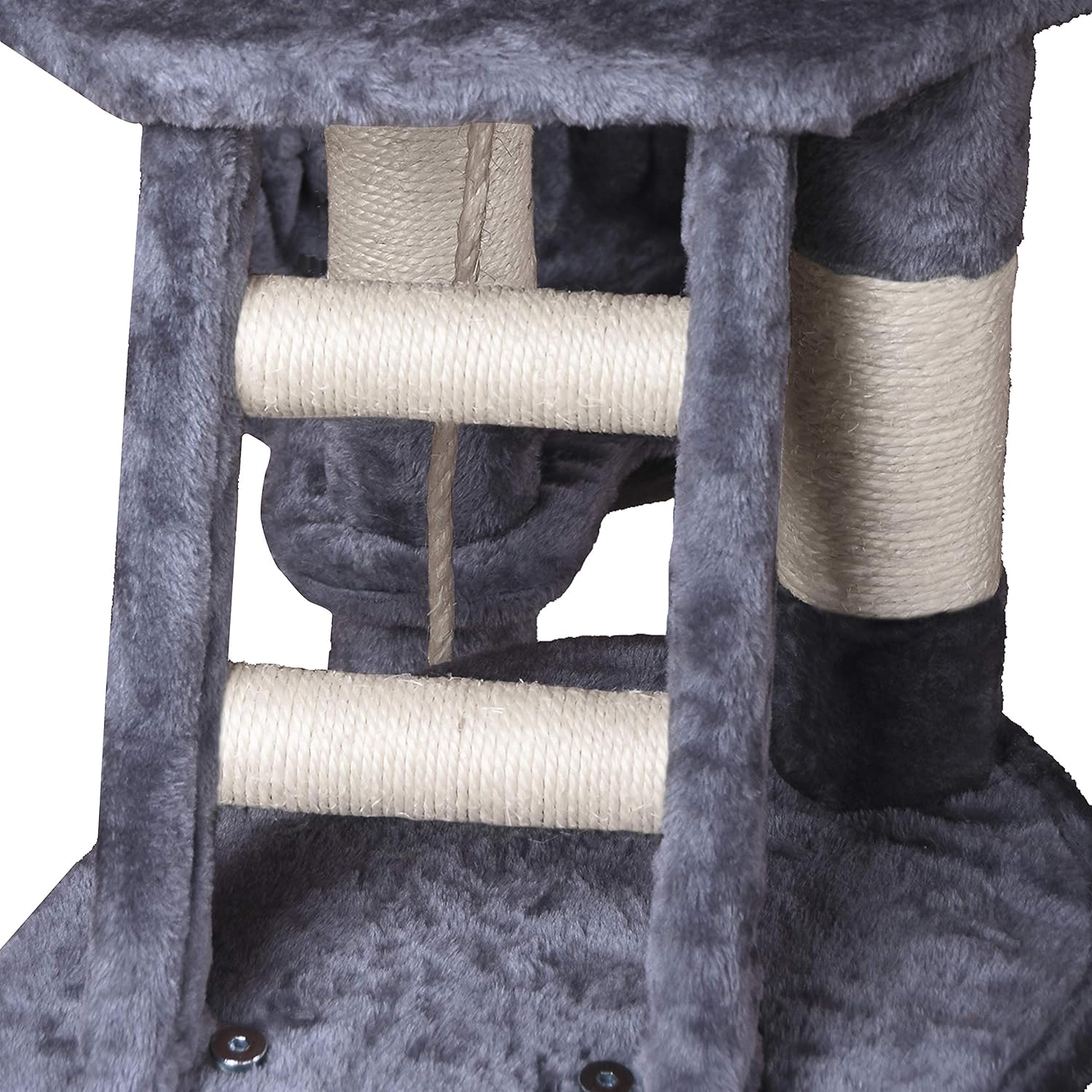 CARLA HOME 120cm Cat Tree for Indoor Cats with Condo, Hammock & Plush Perchfor for Kittens & Adult Cats