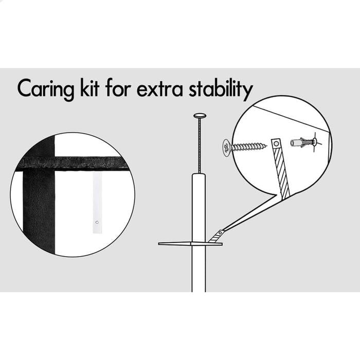 CARLA HOME Floor to Ceiling Cat Tree Tower  with Adjustable Height 230-286cm for Indoor Cats (Black)