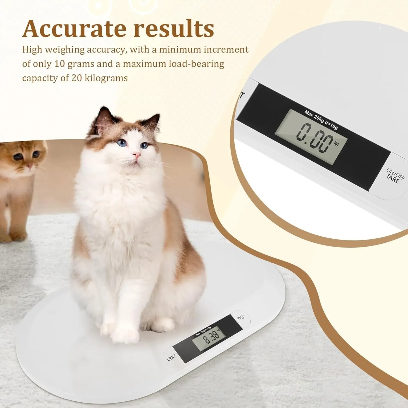 CARLA HOME Elctronic Digital Baby Scale with Tare Function Lcd Display
