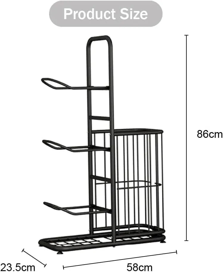 CARLA HOME Ball Storage Rack - 3-Tier Sports Organiser