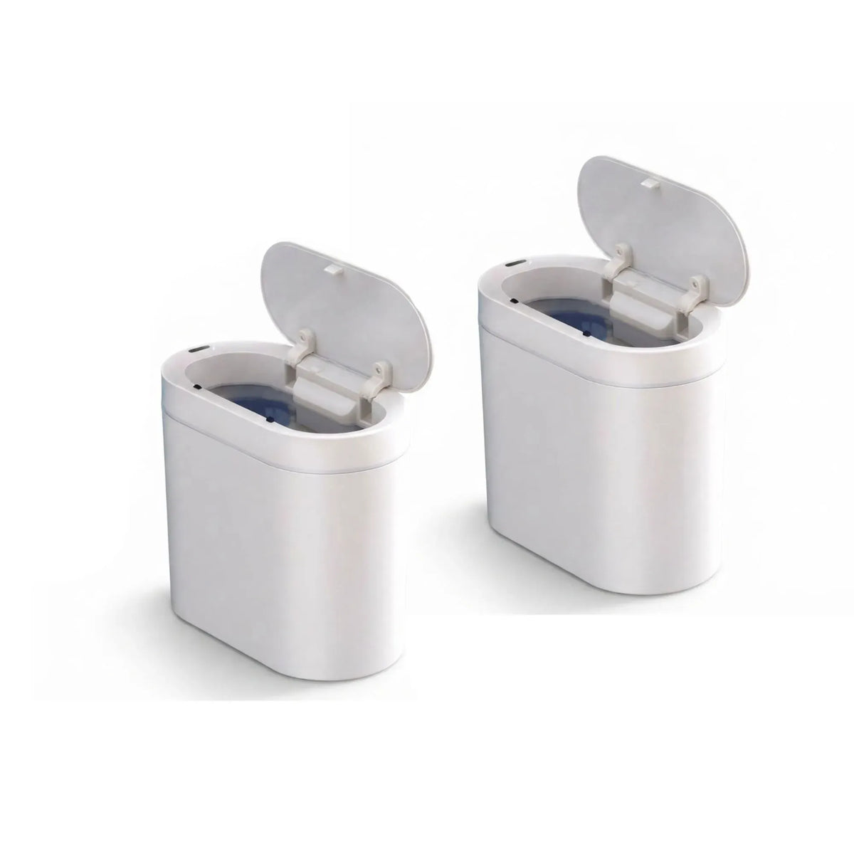 CARLA HOME 2-Pack Motion Sensor Trash Can - Touchless Bin - White - Smart Sensor Trash Can