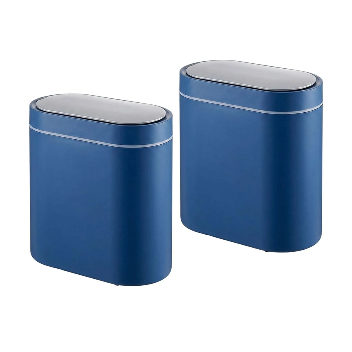 CARLA HOME 2-Pack Motion Sensor Trash Can - Touchless Bin - Blue - Smart Sensor Trash Can