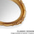 Oval Antique Vintage Hanging Wall Mirror for Bedroom and Livingroom (Gold, 38 x 33 cm)
