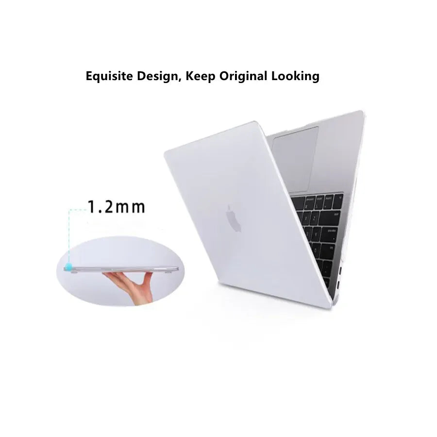 Hard Shell MacBook Air Case in Matte Black with Keyboard Cover for A2337/A2179/A1932