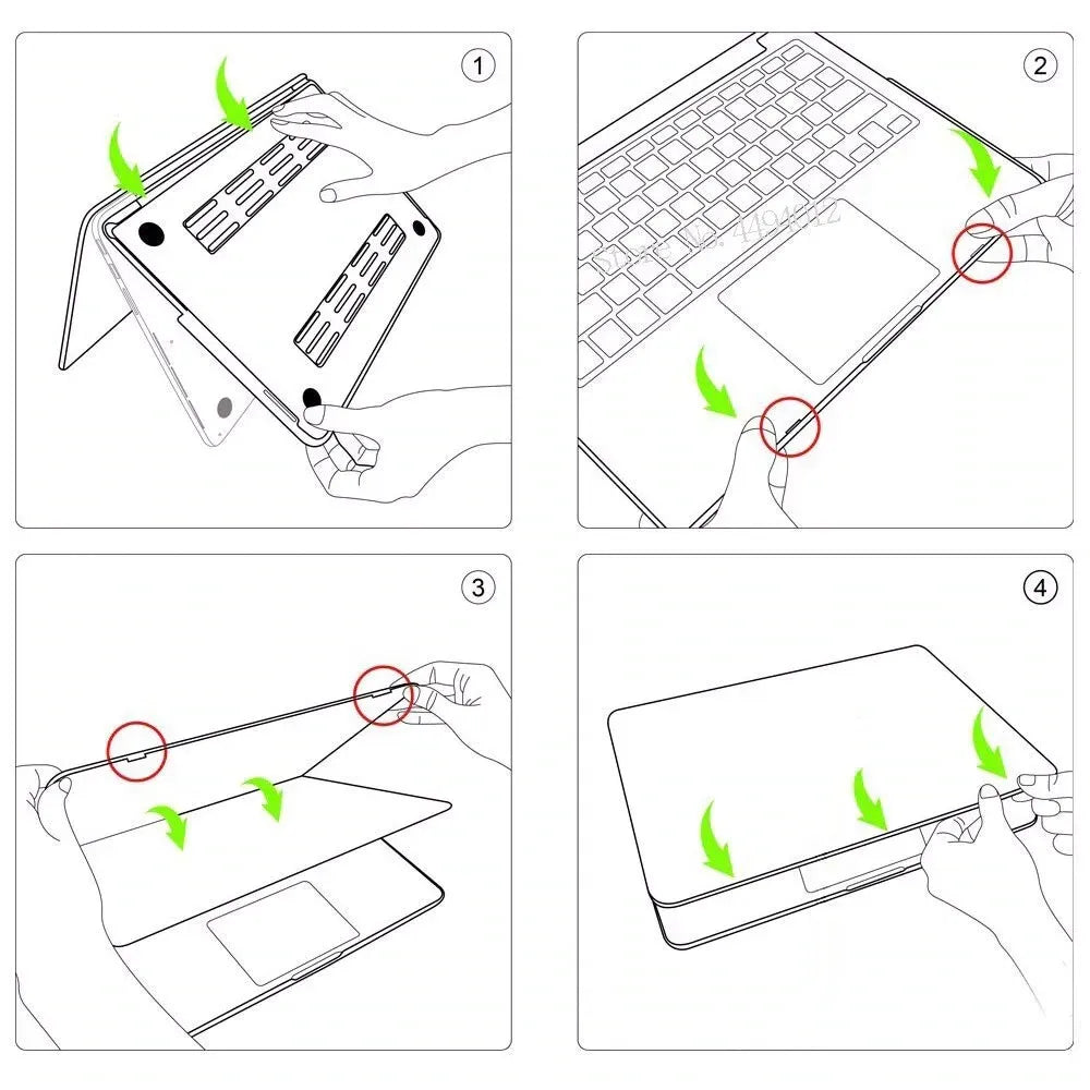 MacBook Air Hard Shell Case in Matte Green with Keyboard Cover for A2337/A2179/A1932