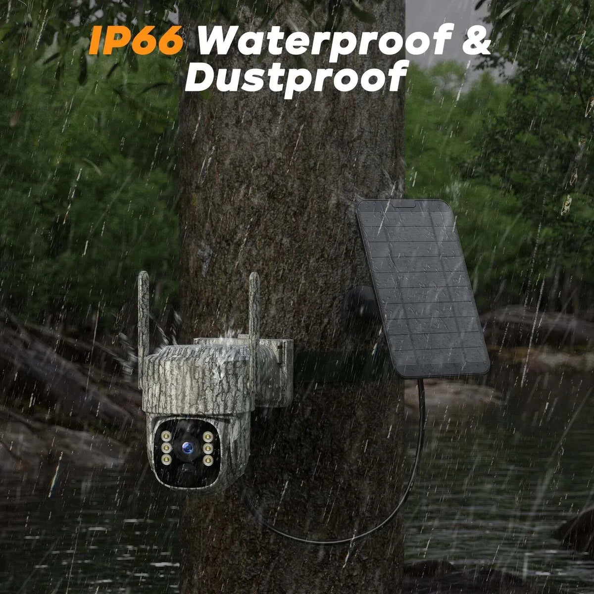 4G Trail Security Camera 2.5K Black Outdoor Wildlife Monitoring with Live View