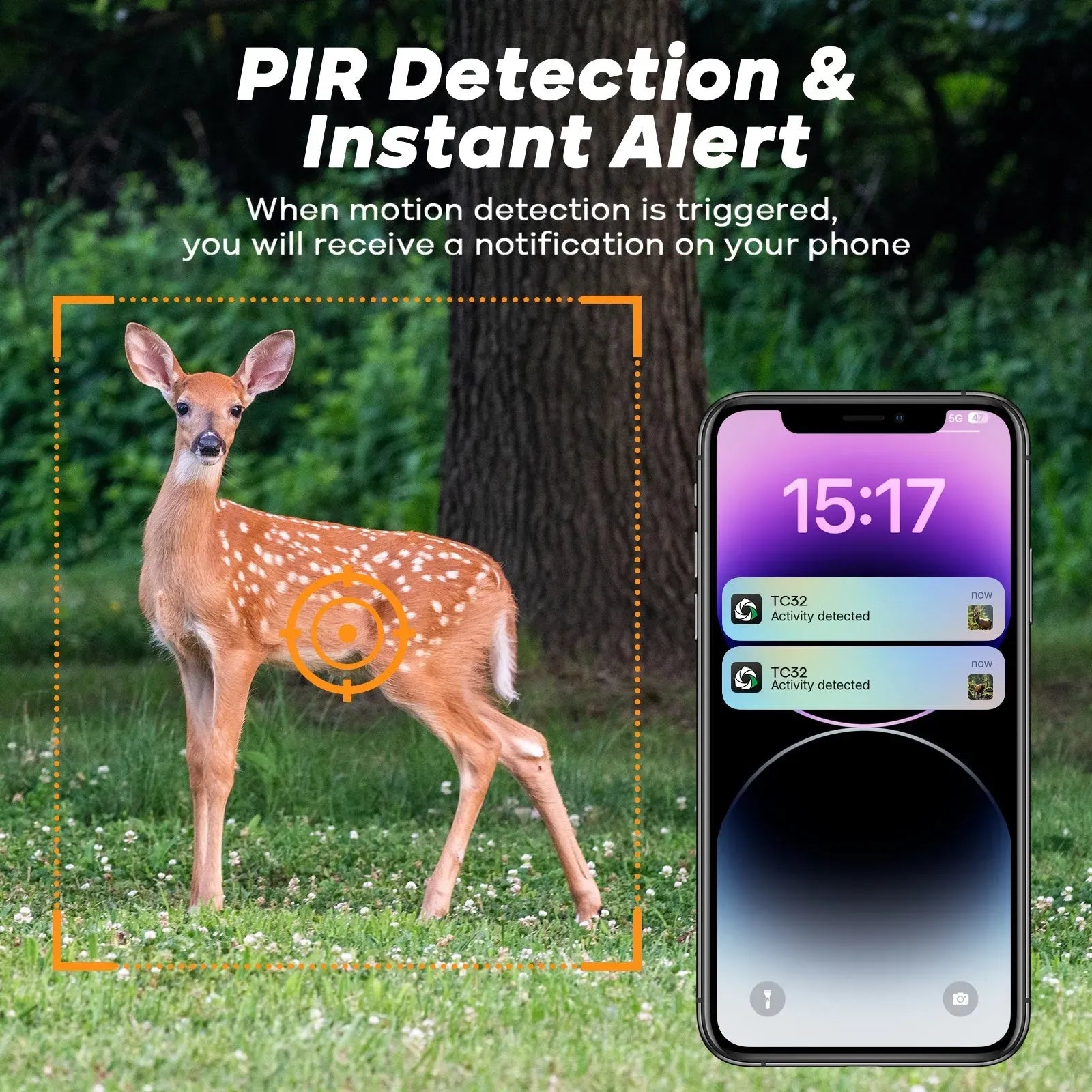 4G Trail Security Camera 2.5K Black Outdoor Wildlife Monitoring with Live View