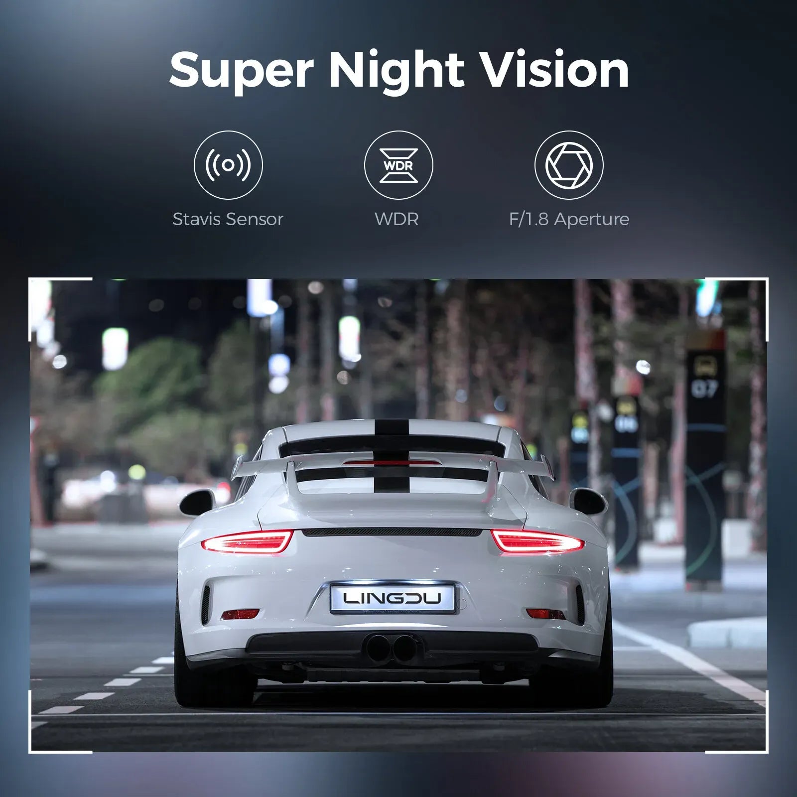 2 Channel 4K Dashcam with 1080P, 5G WiFi, GPS, Parking Monitor, Voice Control, Free 64GB TF Card