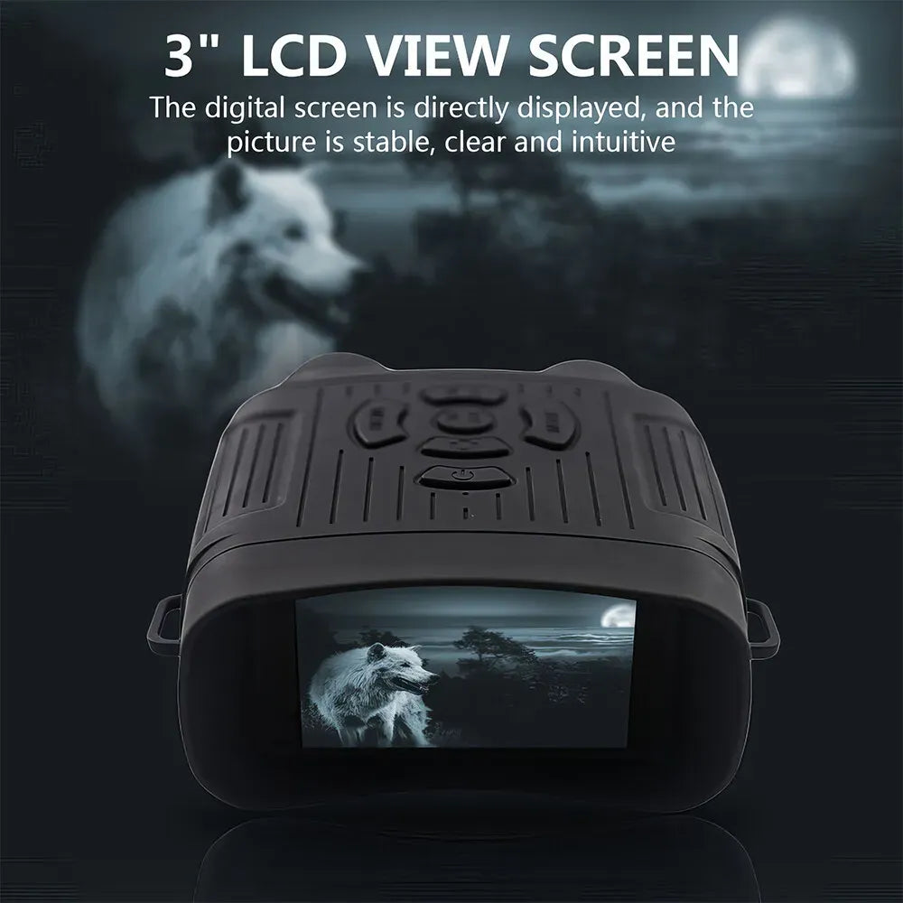 2.7K Infrared Night Vision Goggles with 36MP Resolution and 10X Zoom, Black