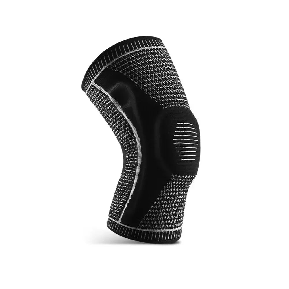 Black Knee Compression Sleeve for Sports Support, Size M