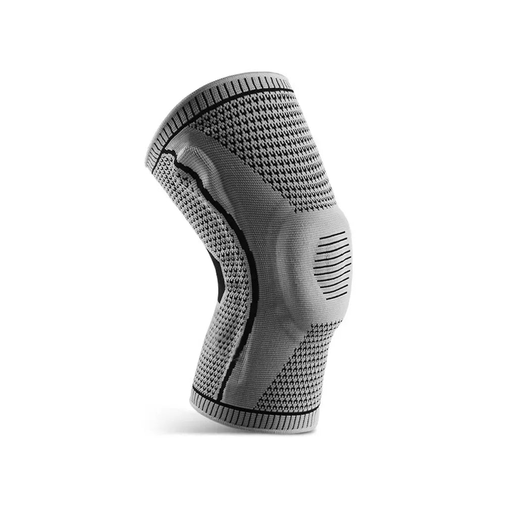 Knee Compression Sleeve in Grey for Arthritis Relief and Sports Support
