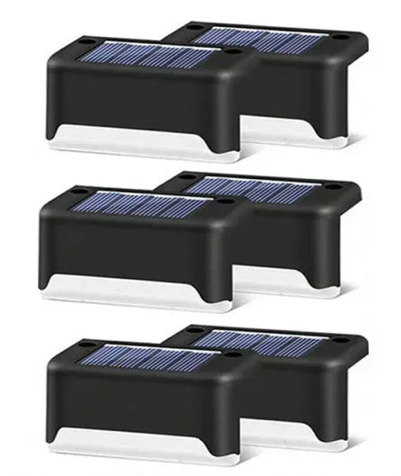 Outdoor Solar LED Deck Lights - 12-Pack Multicoloured Warm White Pathway and Garden Lamps