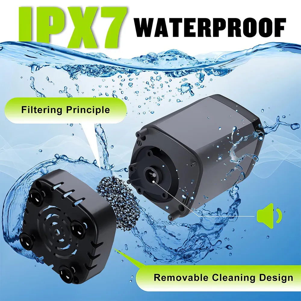 Portable Black Camping Shower with 6000mAh Rechargeable Battery and LED Display