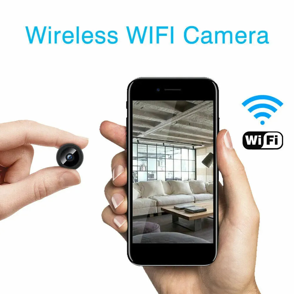 Mini WiFi Wireless IP Surveillance Camera 1080P HD Black