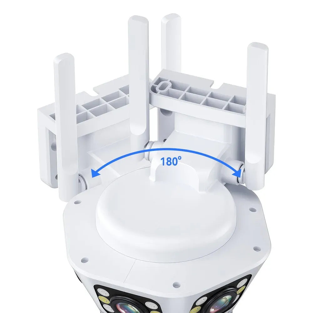 Outdoor 1080P HD WiFi Wireless PTZ IP Security Camera in Black with Auto Tracking