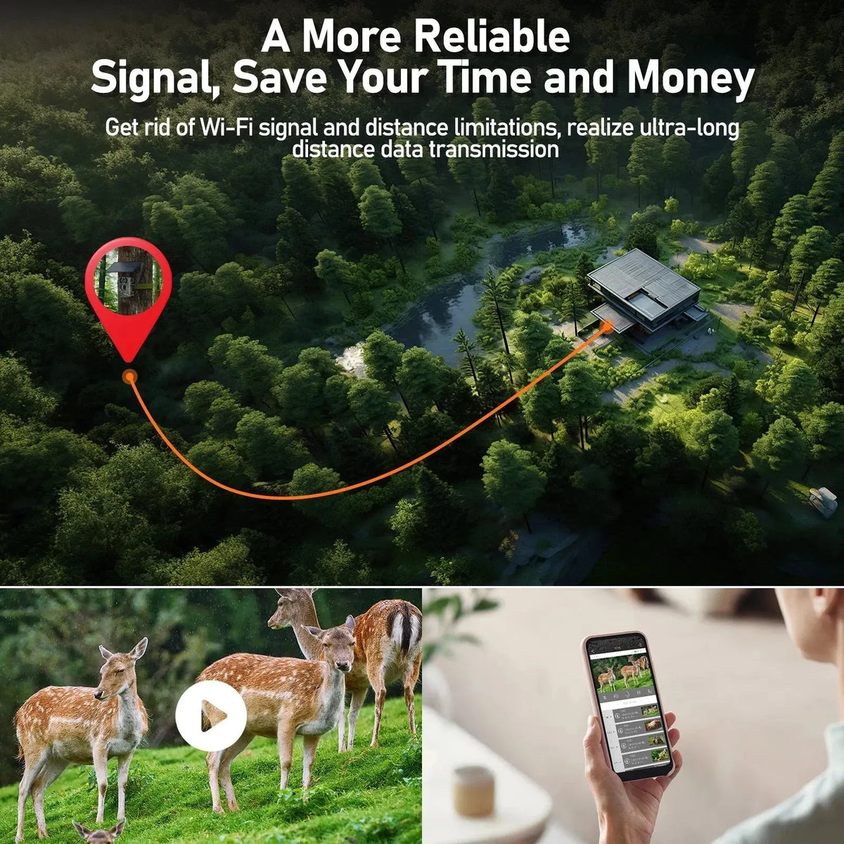 32MP Solar Trail Camera with 2.5K Video and 940NM No Glow Night Vision