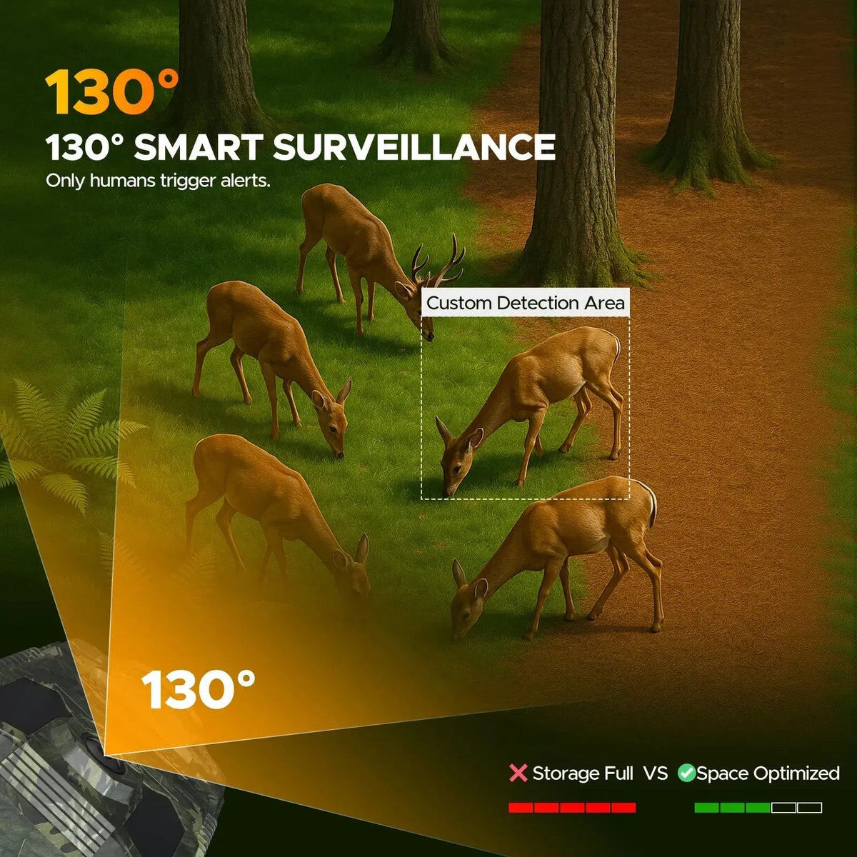 32MP Solar Trail Camera with 2.5K Video and 940NM No Glow Night Vision