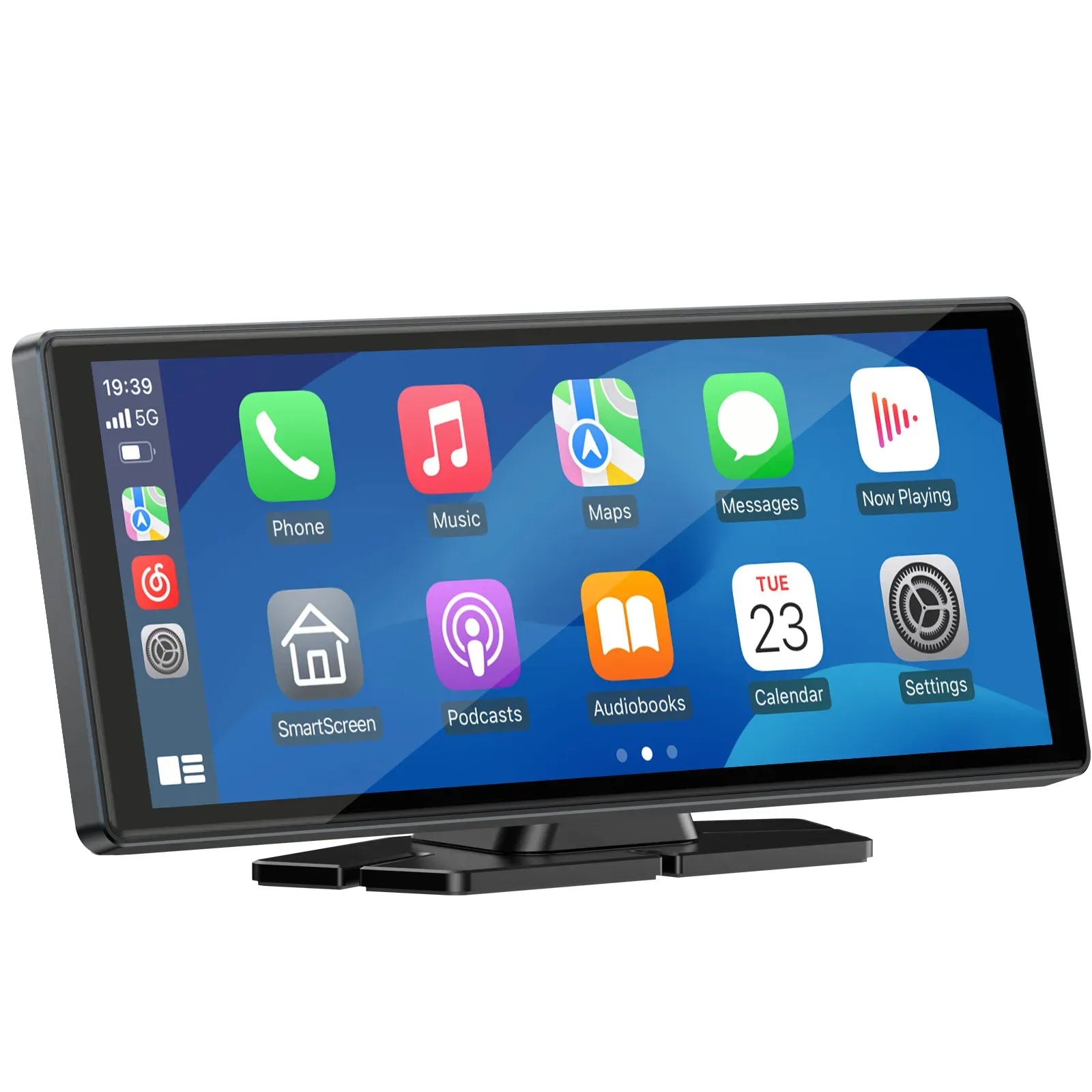 10.26" Portable Black Car Wireless Apple CarPlay Android Auto FM Touch Screen Radio