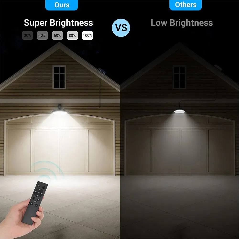 3000LM Black Solar Sensor LED Lights with Dual Head for Outdoor Use