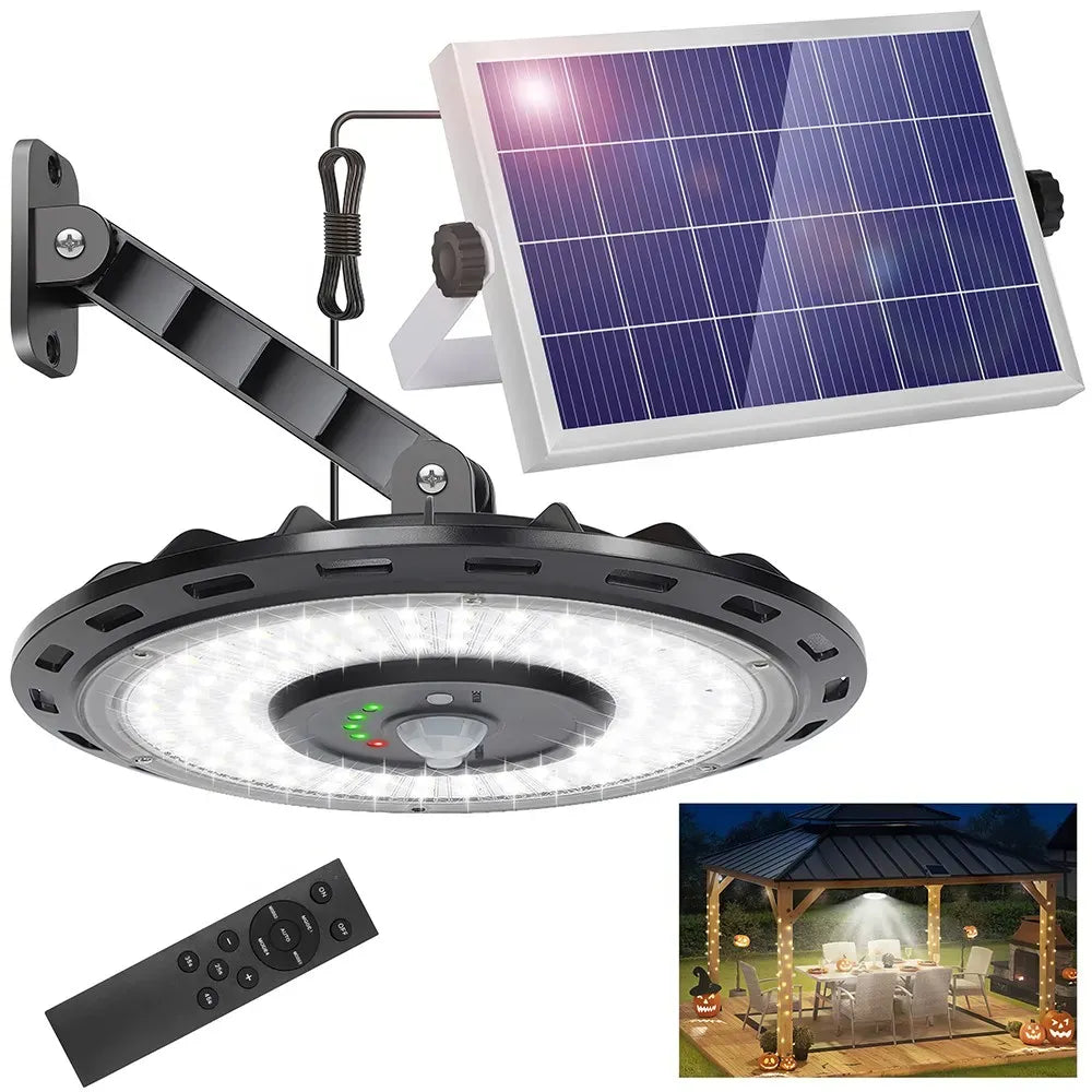 3000LM Black Solar Sensor LED Light with Dual Head for Outdoor Use