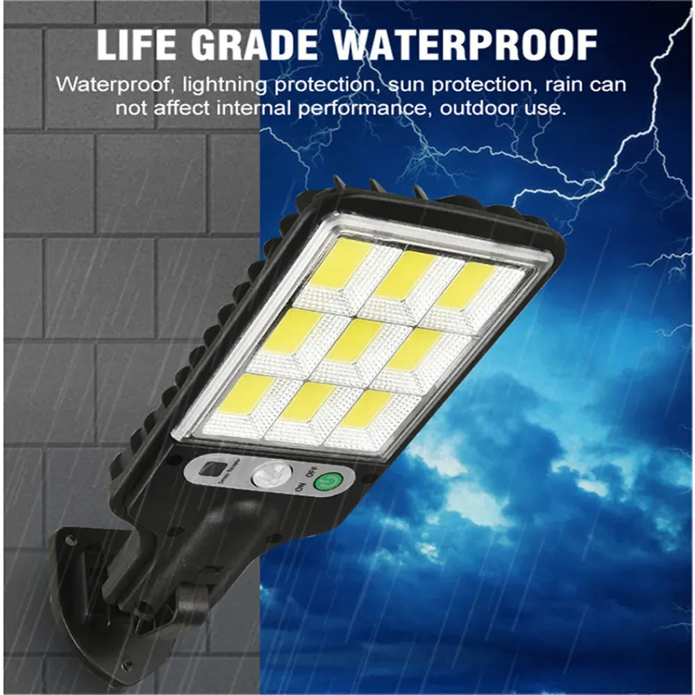 8-Pack 9000W Black Solar Security Lights with PIR Motion Sensor for Outdoor Use - Pack of 2