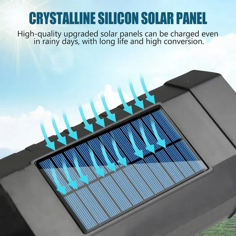 LED Solar Motion Sensor Light Black Outdoor Security Flood Lamp 63 LED 1200mAh