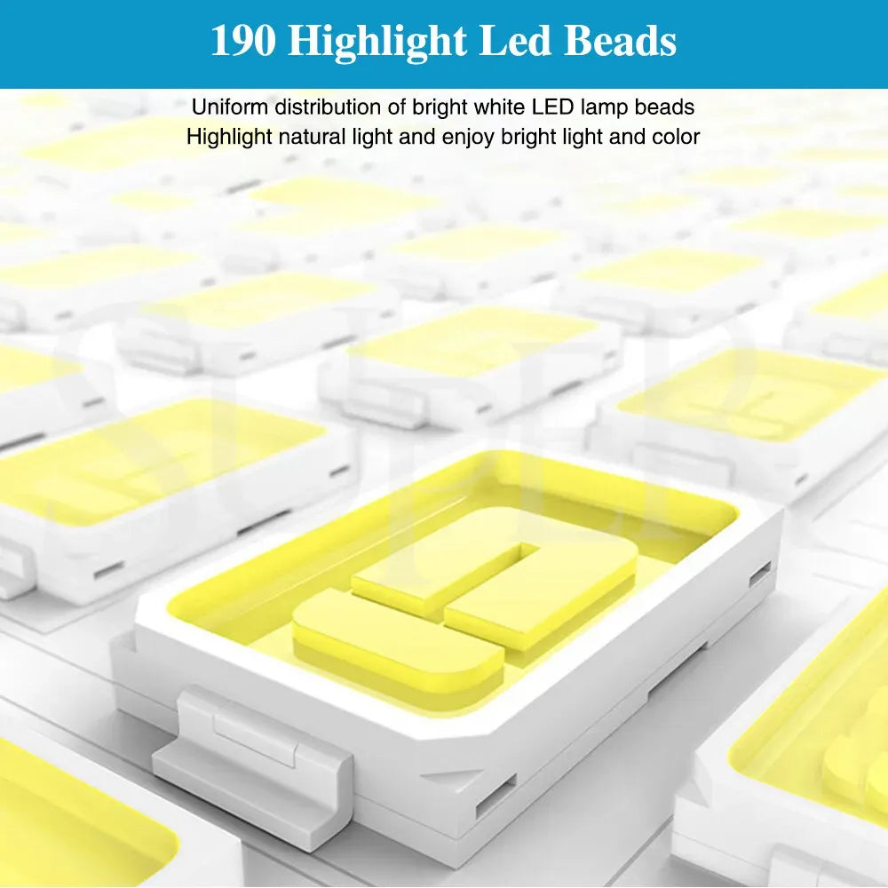 190 LED Black Solar Powered Motion Sensor Outdoor Security Flood Light