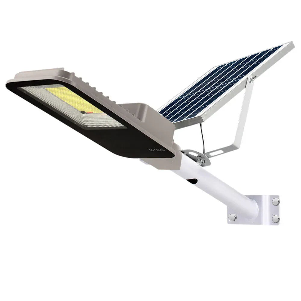 Solar LED Street Light Black Waterproof Outdoor Flood Lamp with Remote Control