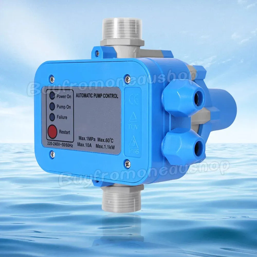 Automatic Water Pump Controller Pressure Switch Electronic Unit in Blue for Irrigation