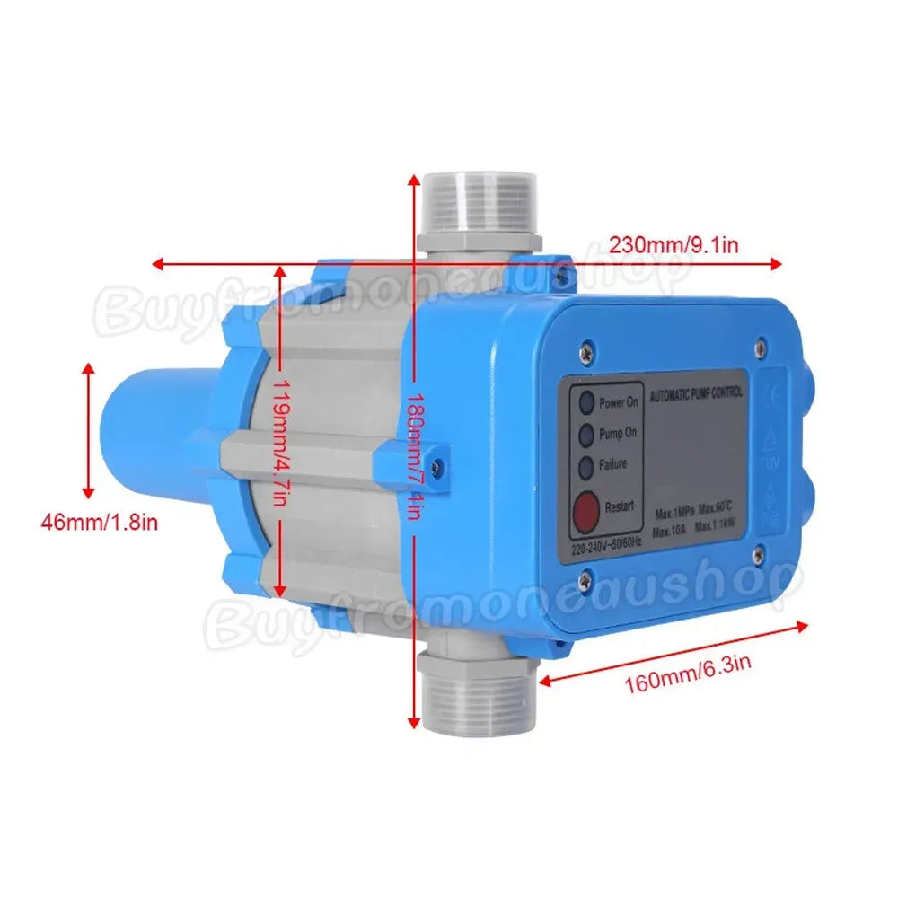 Automatic Water Pump Controller Pressure Switch Electronic Unit in Blue for Irrigation