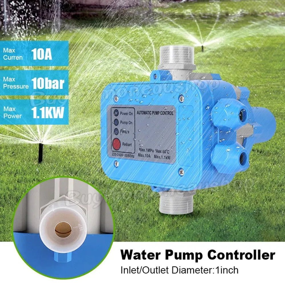 Automatic Water Pump Controller Pressure Switch Electronic Unit in Blue for Irrigation