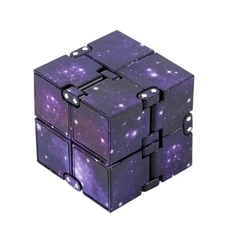Infinity Cube Fidget Toy in Blue Starry Sky for Stress Relief and Sensory Play