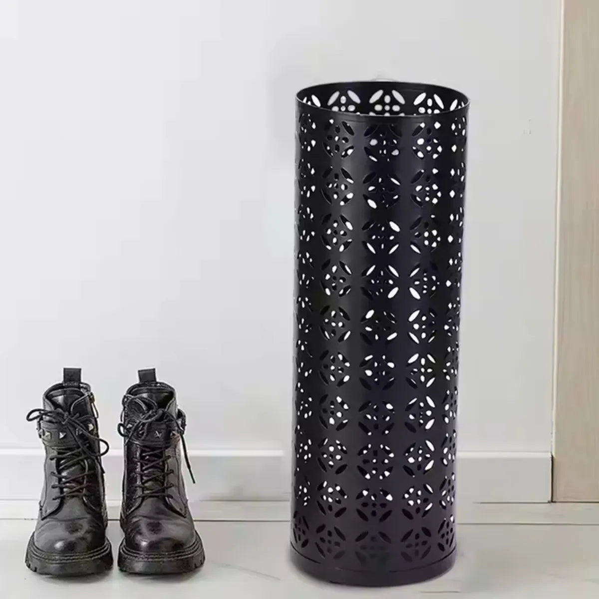 Multifunctional Black Metal Flower Storage Bucket Umbrella Holder Rack 1060x410mm