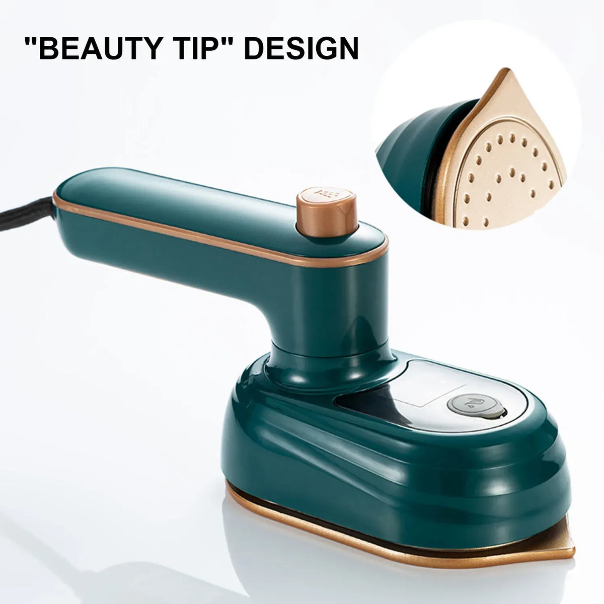 Portable Mini Handheld Garment Steamer in Creamy White for Home & Travel