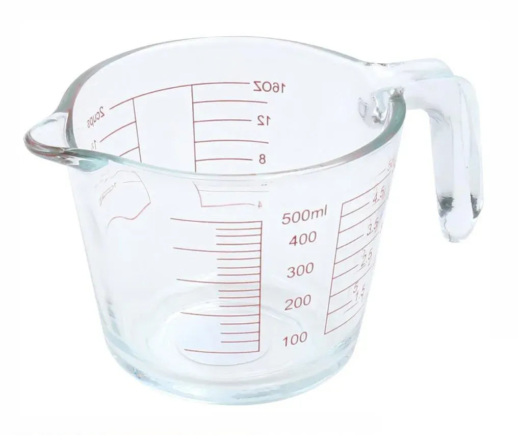 500ml Clear Glass Measuring Jug with Scale for Baking and Cooking
