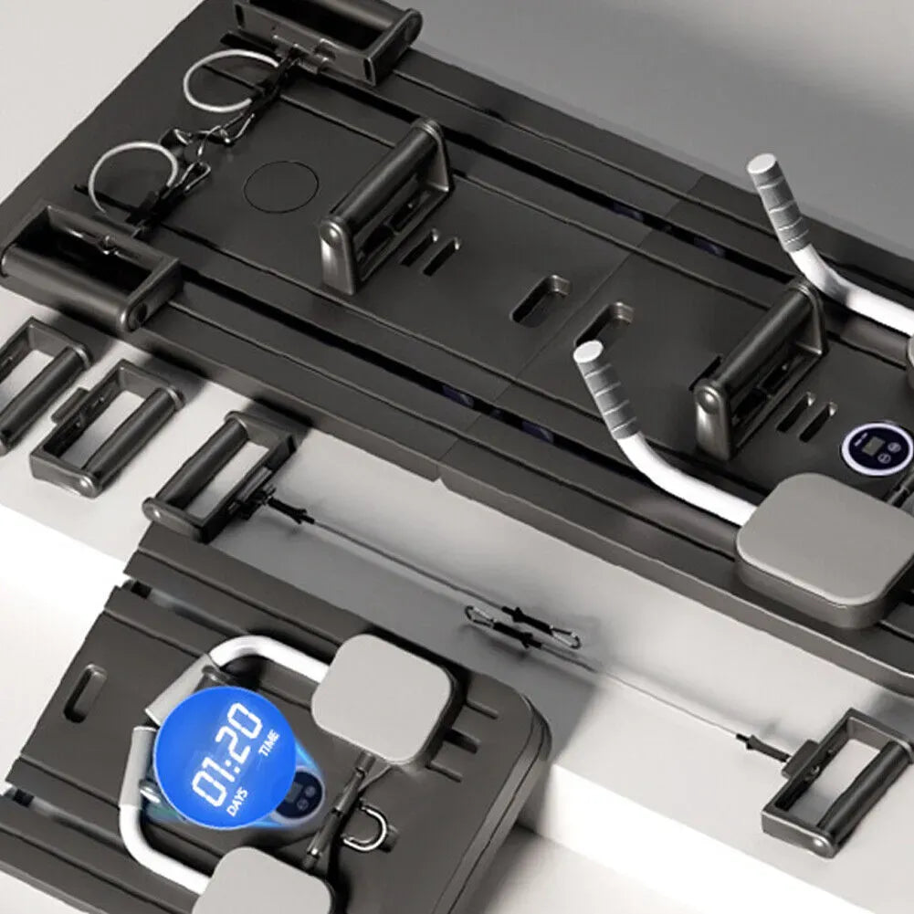 8-in-1 Multifunctional Black Fitness Board for Pilates, Abdominal Strength, and Core Training