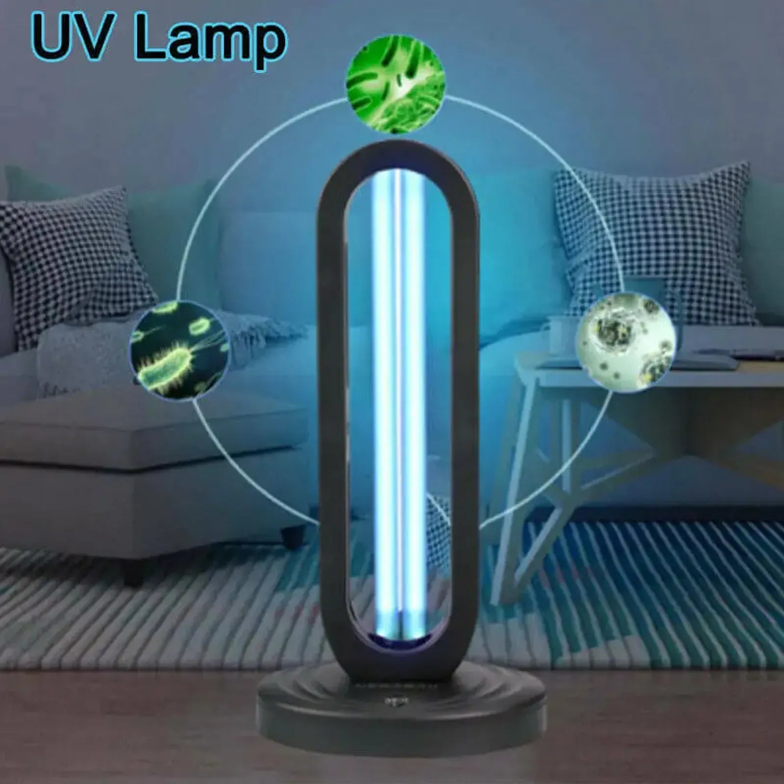 38W Black UVC UV Light Ozone Germicidal Lamp for Home and Office Disinfection