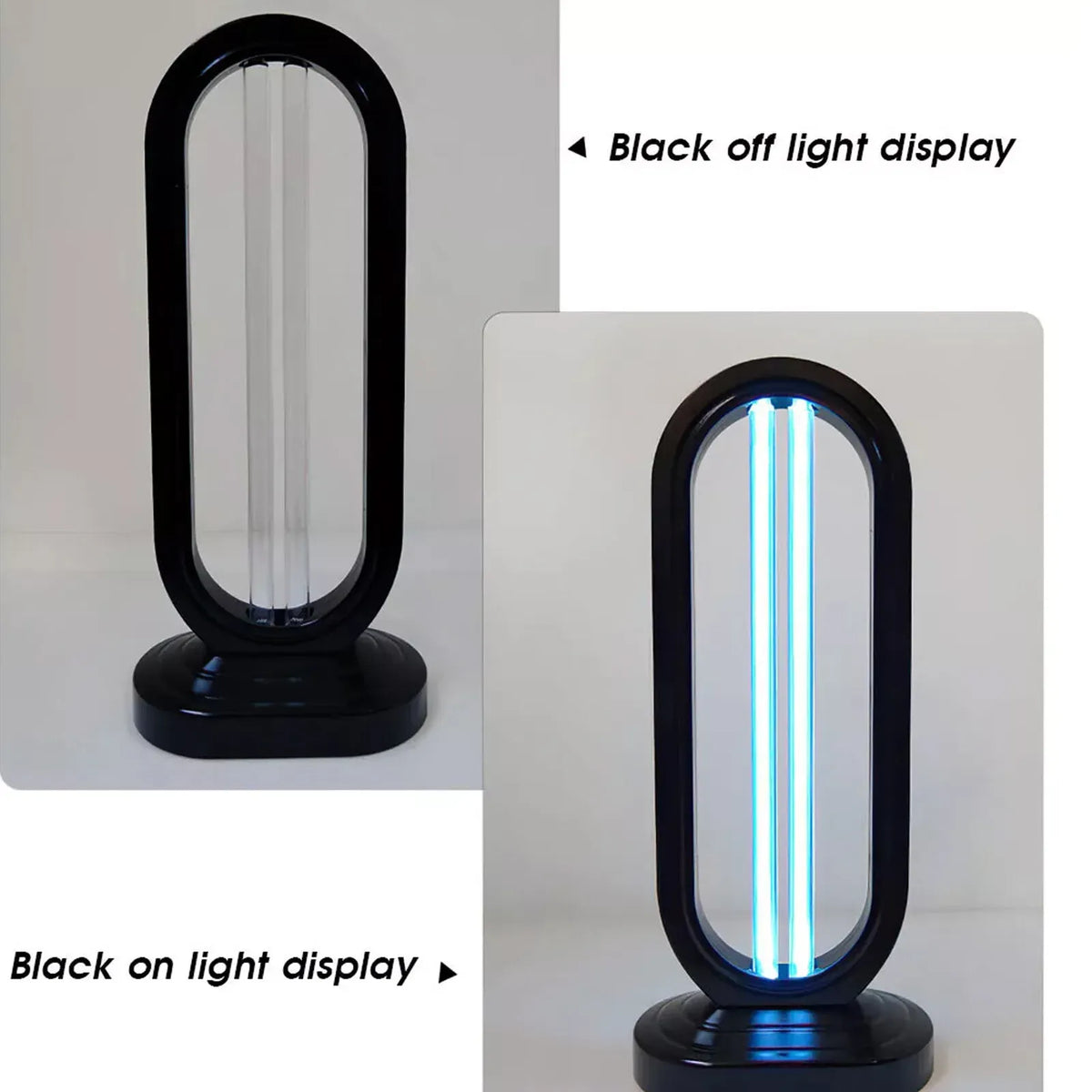 38W Black UVC UV Light Ozone Germicidal Lamp for Home and Office Disinfection