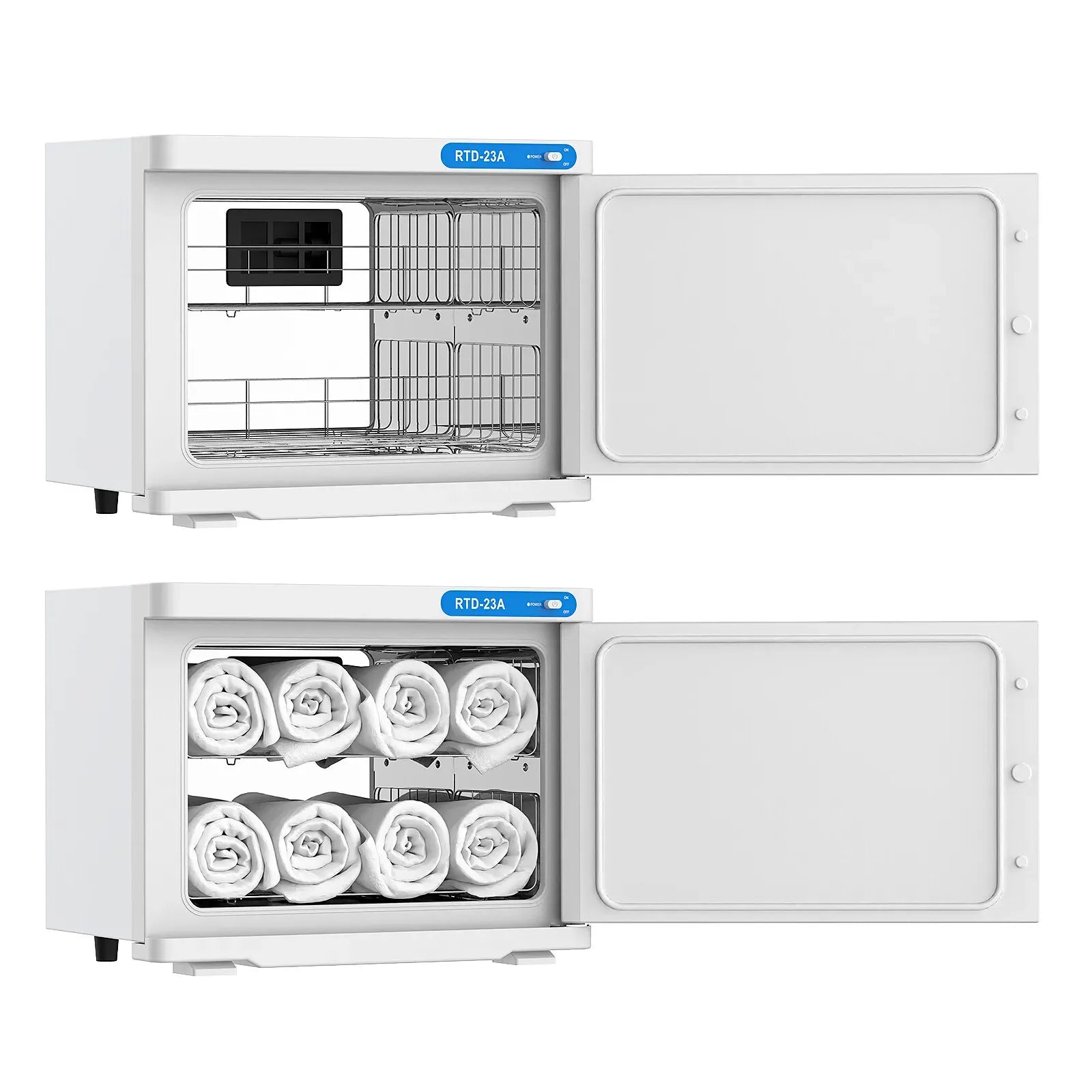 White 23L Black UV Towel Sterilizer Warmer Cabinet for Beauty Spa Salon
