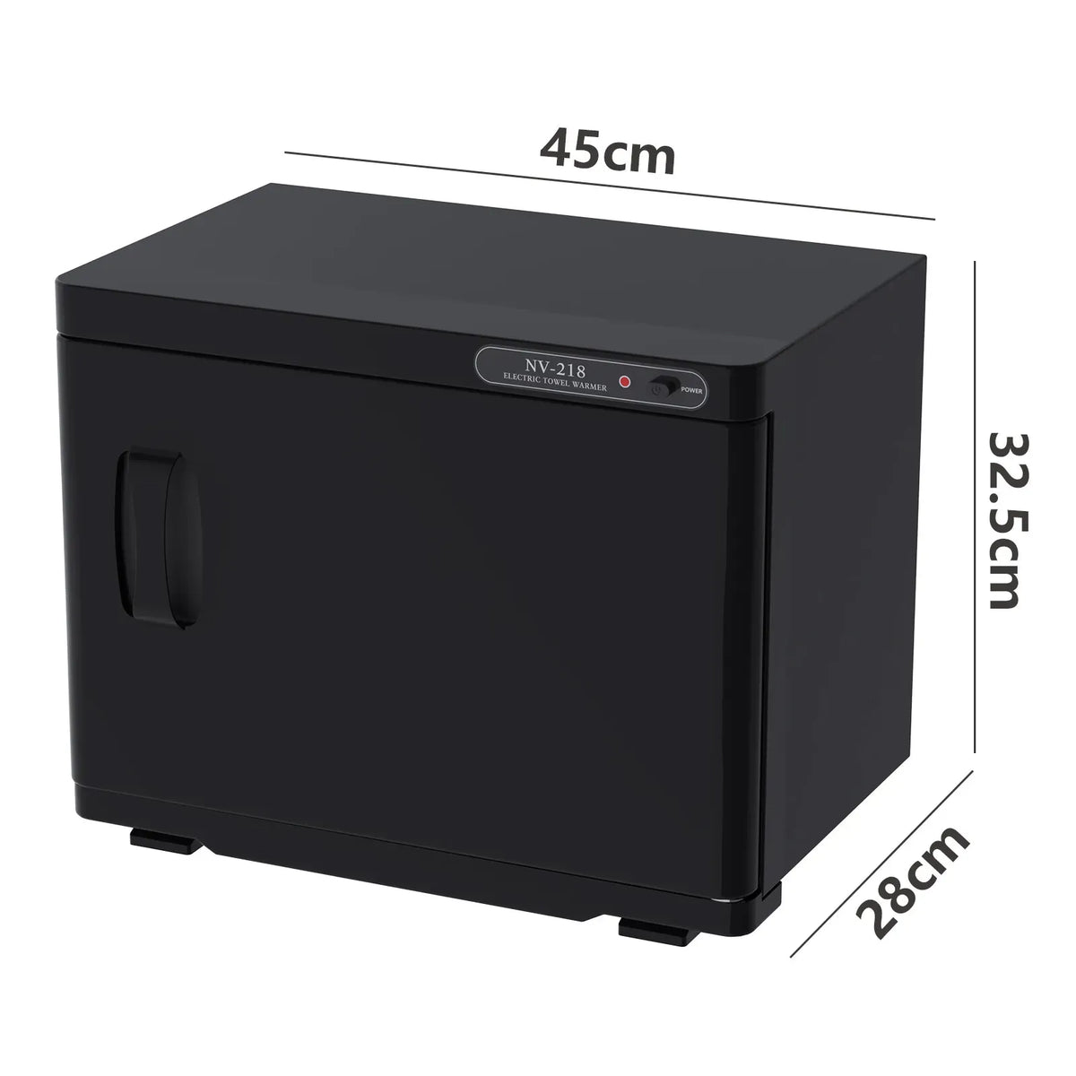 23L Black Hot Towel Warmer UV Sterilizer Disinfection Cabinet for Salon and Spa