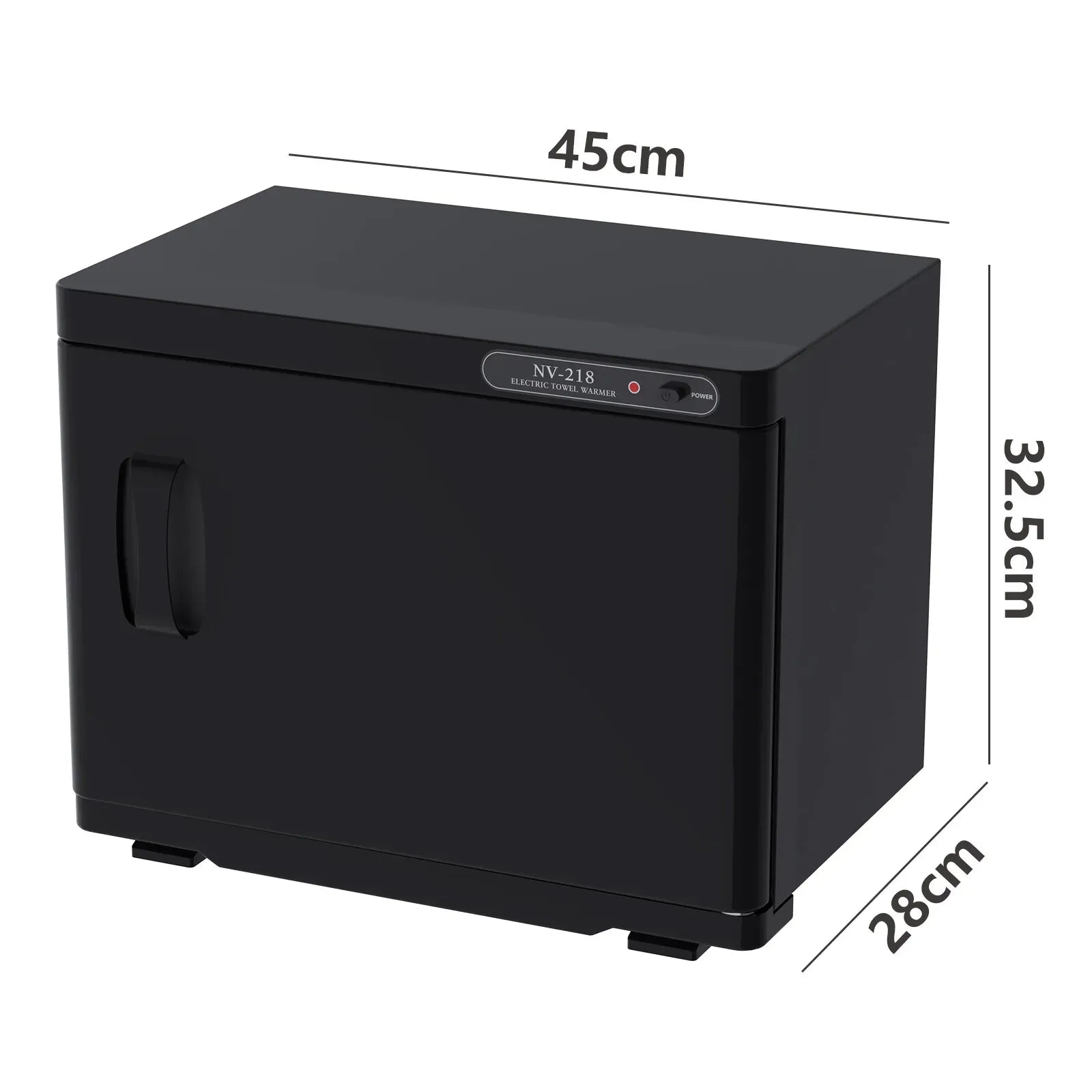 23L Black Hot Towel Warmer UV Sterilizer Disinfection Cabinet for Salon and Spa