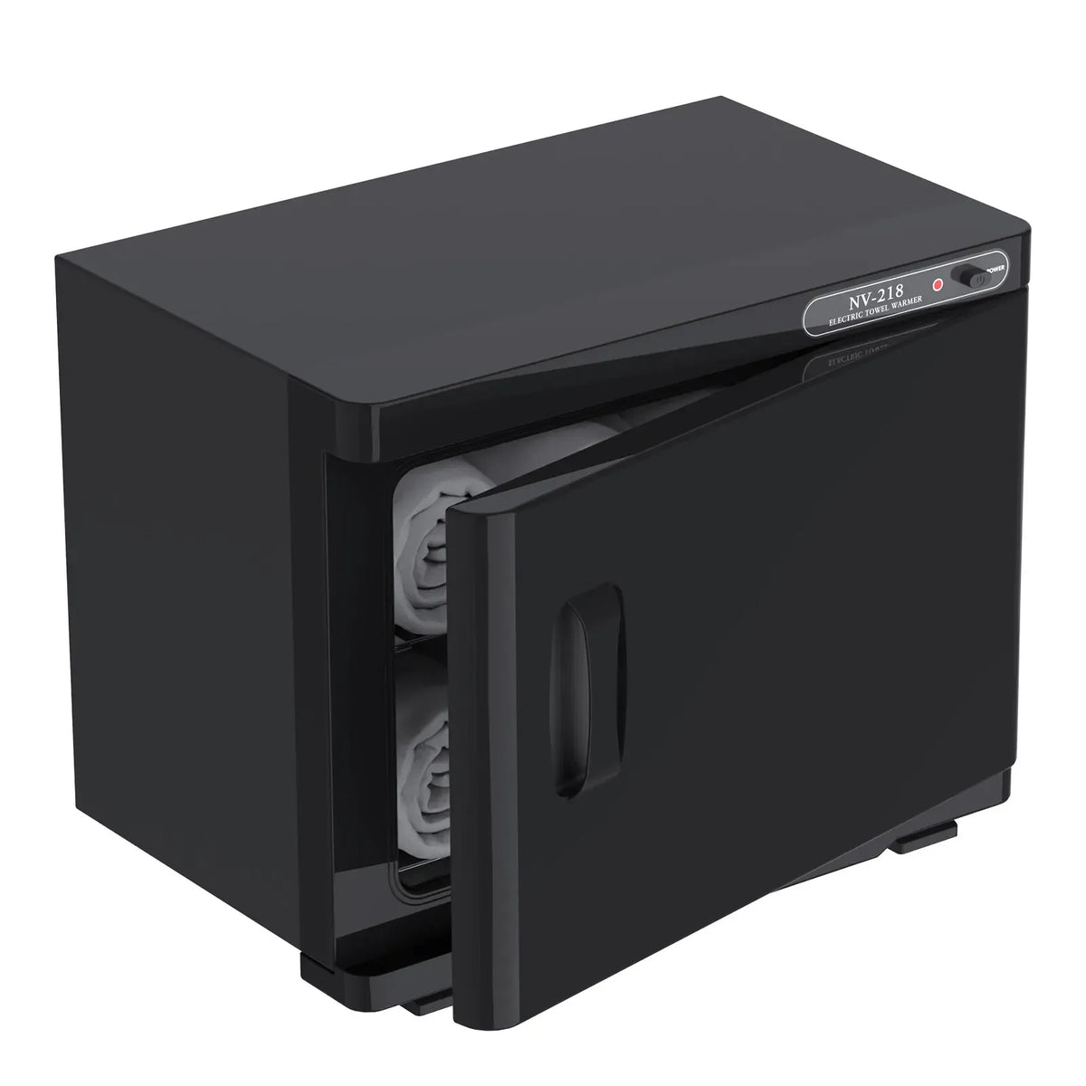 23L Black Hot Towel Warmer UV Sterilizer Disinfection Cabinet for Salon and Spa