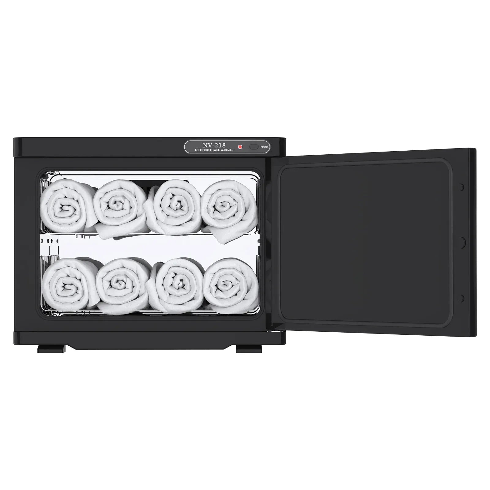 23L Black Hot Towel Warmer UV Sterilizer Disinfection Cabinet for Salon and Spa