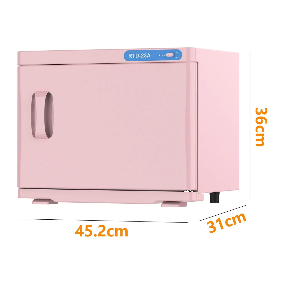 Pink 23L Hot Towel Warmer Cabinet with UV Sterilizer for Salon and Home Use