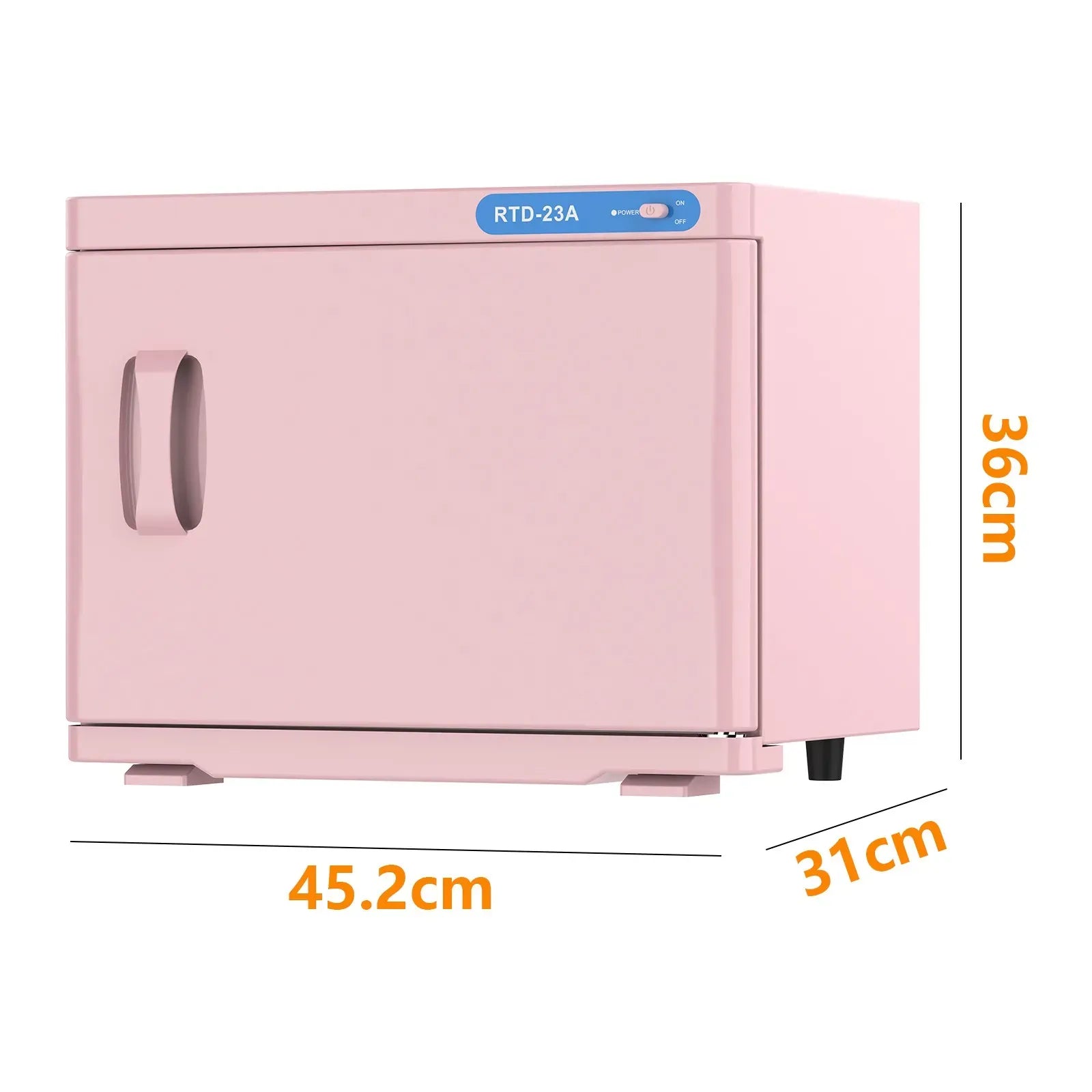 Pink 23L Hot Towel Warmer Cabinet with UV Sterilizer for Salon and Home Use