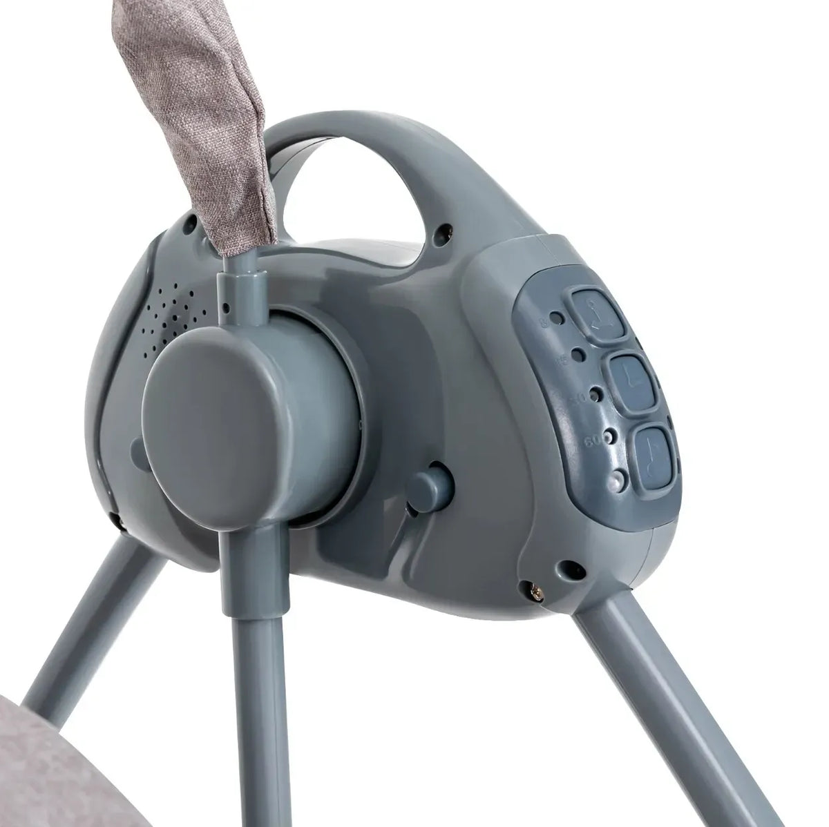 Auto-Swing Electric Baby Crib Cradle in Khaki with Bluetooth and 5 Adjustable Speeds