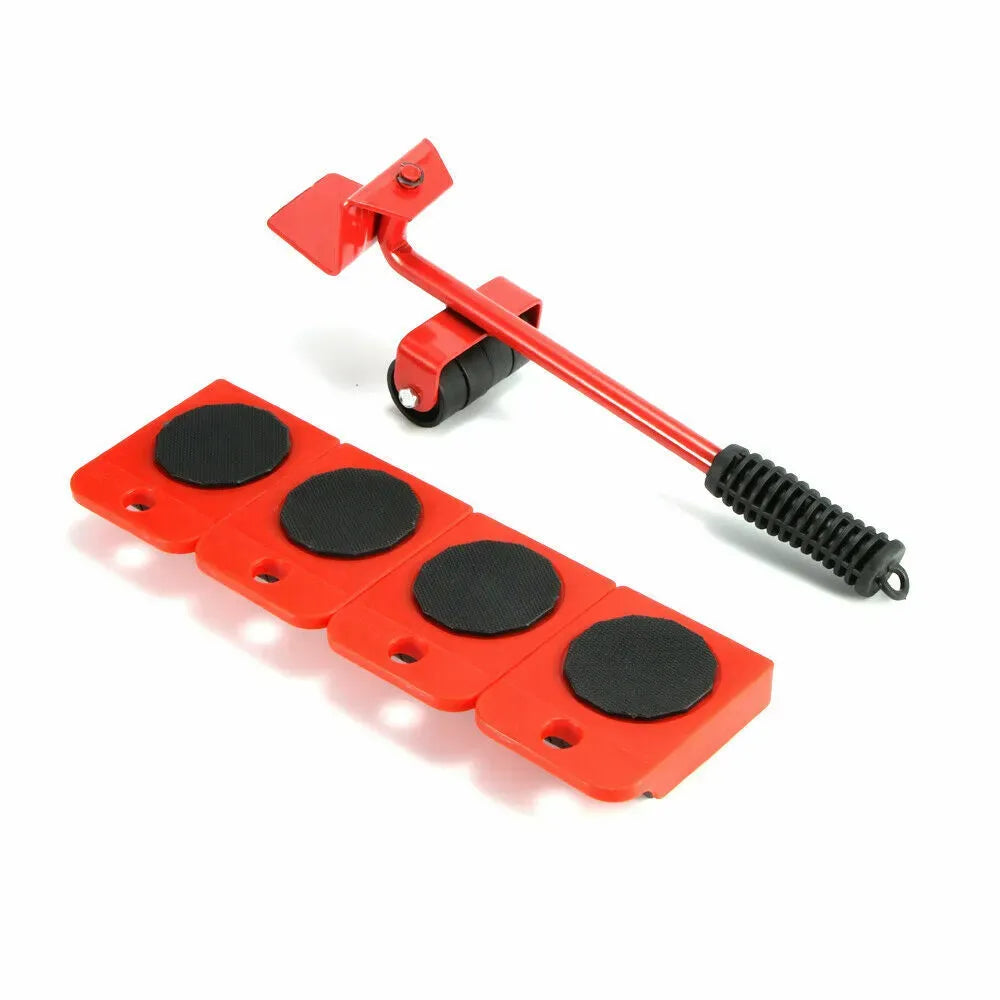 Heavy Furniture Moving Lifter Roller Tool Set with Sliders - Red