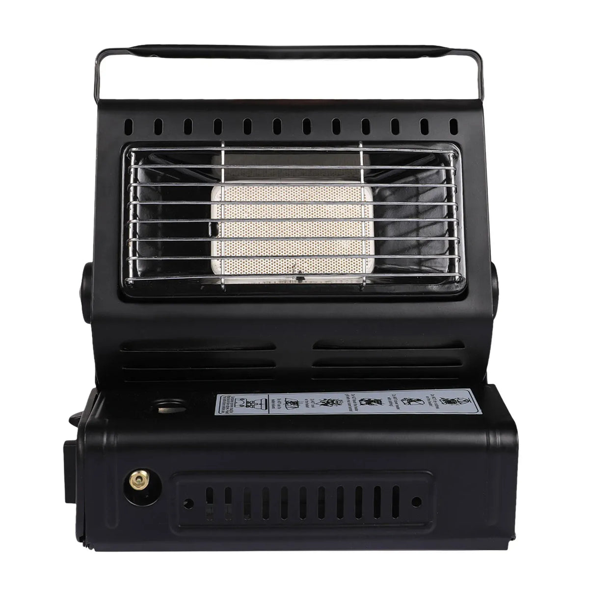 Portable Butane Gas Heater in Black for Camping, Hiking, and Outdoor Use - Red